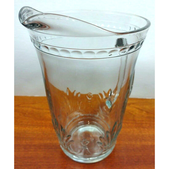 Crystal Pitcher Alexandria Pattern By Toscany Nice Heavy Beverage 9 1/2" 64 oz - Picture 3 of 7